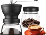 Manuel kaffe- og krydderikværn med keramiske kværnblade, 120 g