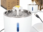 Automatisk fontæne til hunde og katte 2,4 l med LED og kulfilter