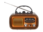 bærbar retro radio AM/FM med solopladning og bluetooth