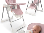 Nukido Elite 3-i-1 højstol, rosa