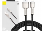USB‑A til Lightning-kabel BASEUS Cafule 1 m, 2,4 A – sort