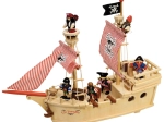 Tidlo piratskibåd i træ