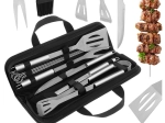 KAMINER grillredskabssæt i rustfrit stål, 9 dele i robust etui