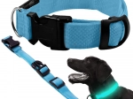 LED-lysende halsbånd til hunde og katte, justerbart, 59 cm – blå