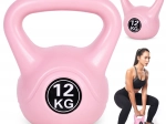 Kettlebell 12 kg lyserød til hjemmetræning MODERNHOME