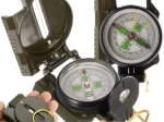 Militær linsekompas med metalhus