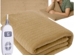 Elektrisk opvarmet tæppe 180 × 130 cm beige Ruhhy