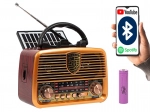 Bærbar analog radio RA10 AM/FM med solopladning og Bluetooth