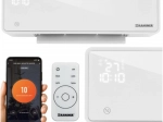 Luftgardin KAMINER ZELVION med Wi‑Fi og fjernbetjening 1000 W / 2000 W sort