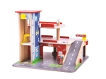 Bigjigs Toys Garage med parkeringsplads