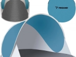 Pop-up strandtelt 145 × 100 × 70 cm – turkis-hvid