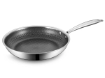 Maestro professionel pande i rustfrit stål med honeycomb-overflade 28 cm