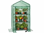 Grønt mini-drivhus til haven GardenLine med 3 hylder 69 × 49 × 125 cm