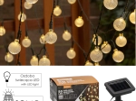 Solardrevet udendørs lyskæde Bubble 50 LED varm hvid 9,35 m