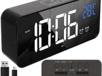 Digitalt LED-vækkeur IZOXIS med stemmeaktivering og snooze-funktion