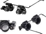 Urmagiker-lupe 20× med LED-belysning, linse-diameter 15 mm