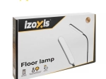 Izoxis stående LED-lampe 180 cm sort med fjernbetjening