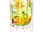 Glasdrikkedispenser med hane og gylden stander 5,5 l
