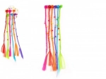 Hårspænder og -klemmer med farvede fletninger, 30 cm, 6 stk.
