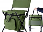 Turistiske fiskestol med ryglæn og termotaske