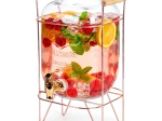 Vilde drikkevandsdispenser i glas med hane og stativ, 5,5 l