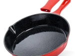 støbejernspande med emalje og silikonehylster cast enamel 25 cm