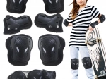 Beskyttende beskyttere til knæ, albuer og håndled til skateboards og løbehjul