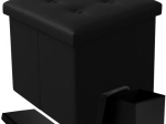 Sammenklappelig puff med opbevaring sort Ruhhy