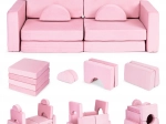 Sammenklappelig modulær børnesofa til 2 børn, 10 puder ECOTOYS