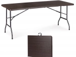 Sammenklappeligt catering- og banketbord til haven, 180 cm, brun MODERNHOME
