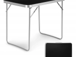 Sammenklappeligt turistisk picnicbord 80 × 60 cm, sort