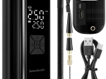 Elektrisk bærbar luftpumpe 150 PSI med 6000 mAh powerbank og LED-lygte