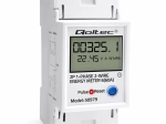 Enfaset elmåler til DIN-skinne med LCD, LED-indikator og RESET-funktion 230 V 60 A