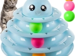 Interaktiv kattelegetøj - tårn med bolde