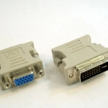 Adapter DVI til VGA (DVI-I 24+5 pin, han til VGA HD15, hun)