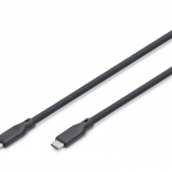 Silikone USB-C - USB-C kabel, USB 4 Gen3 40G 8K 240W, 0,5 m sort