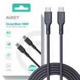 Silikonekabel USB-C til USB-C 1,8 m 100W AUKEY