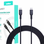 Silikonekabel USB-C - USB-C 1 m 240W PD fra AUKEY