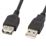 USB 2.0 forlængerkabel AM–AF sort 5 m