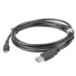 USB 2.0-kabel micro USB AM–MBM5P 1,8 m sort