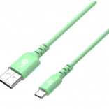 Silikone USB–USB‑C kabel 1 m, grøn, hurtig opladning