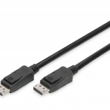 DisplayPort-kabel 8K med lås, 2 m, sort