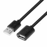 USB-forlængerkabel 1,8 m sort