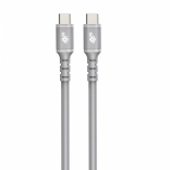Silikone USB‑C til USB‑C kabel 1 m grå