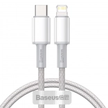 Baseus flettet USB‑C til Lightning‑kabel 20W PD, 1 m, hvid