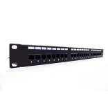 Patchpanel 19" med 24 porte, kategori 6, type U/UTP