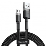 Baseus Cafule kabel USB-A til Micro USB 1 m, 2,4 A, grå‑sort