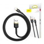 Baseus Cafule opladnings- og datakabel USB–Lightning 3 m 2.4A sort–guld