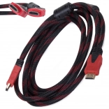HDMI-kabel 2.0 4K 3D, 3 m, forgyldte stik, flettet