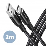 Premium USB-C til USB-A kabel 2m AXAGON